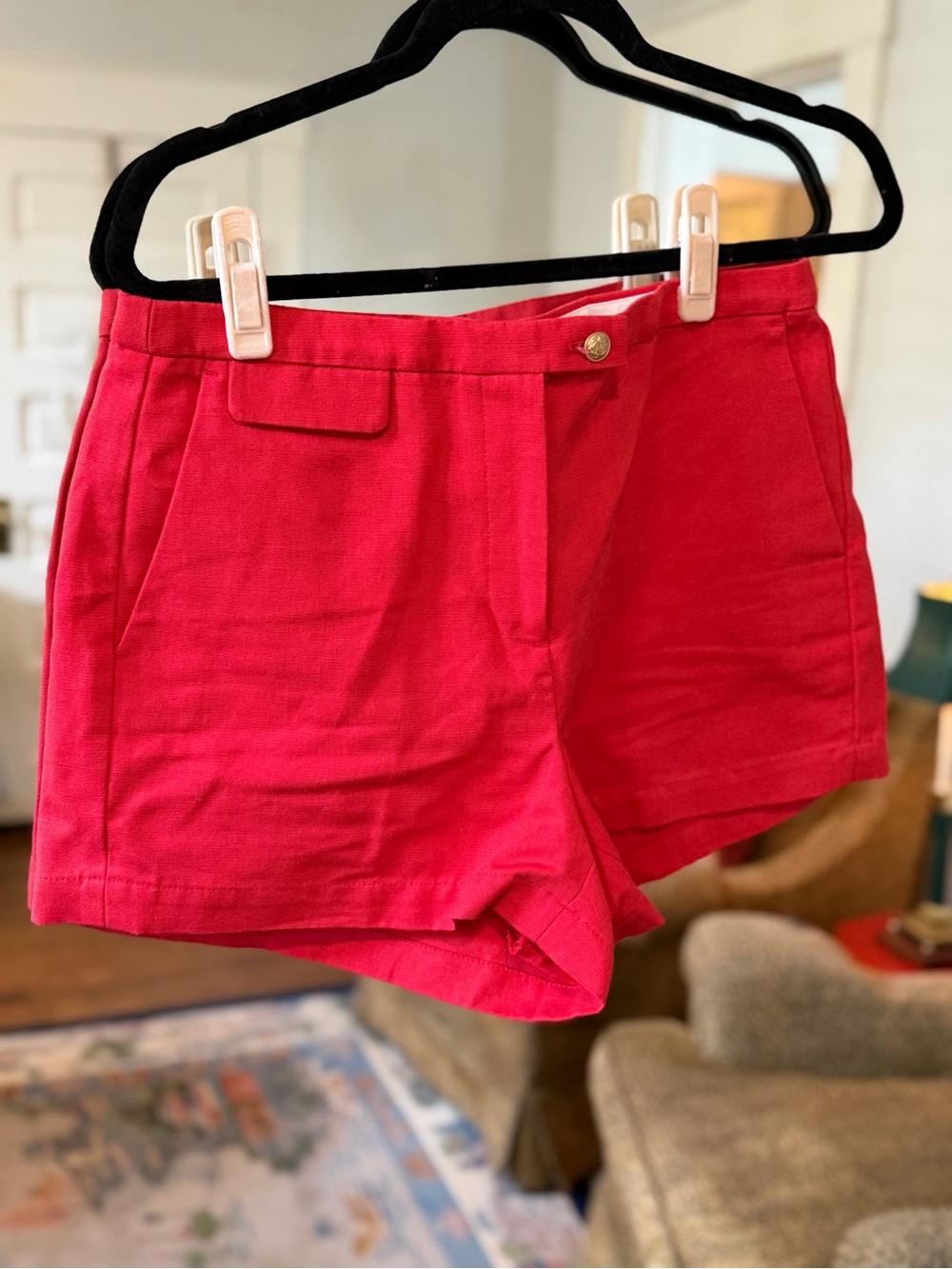 J. Crew Bright Red Tailored Suiting Shorts